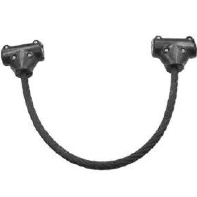 Защитный барьер из каната 16мм в комплекте с коннекторами и крепежом, черный